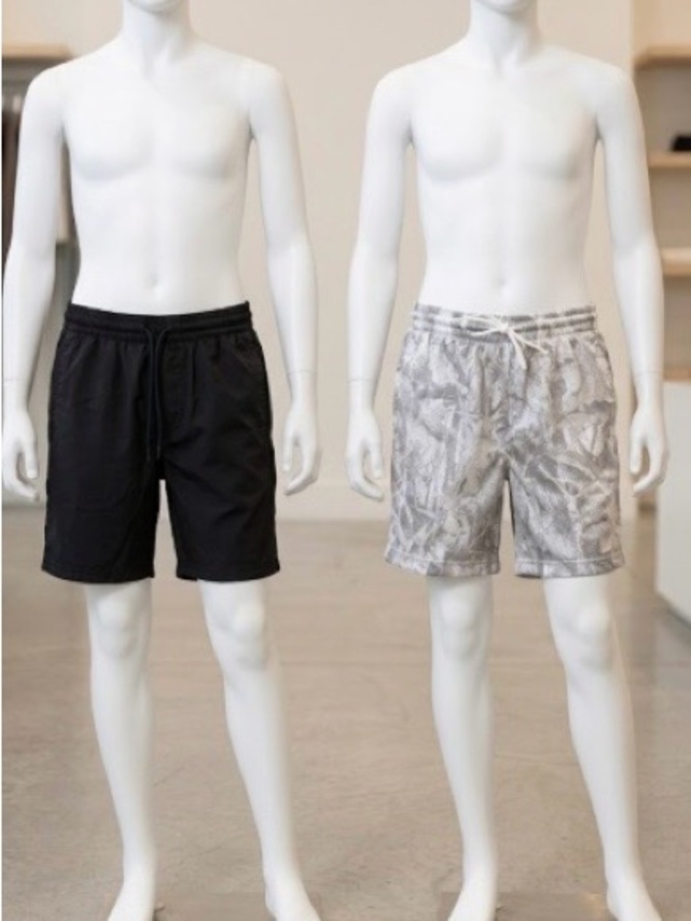 RSQ Teen Shorts Set - Black and Light Gray Pattern size S